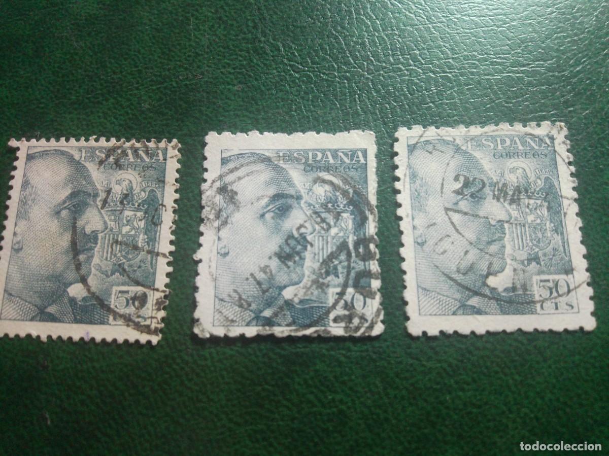 Sellos: FRANCO 50 CTS CENTIMOS X 3 ESPA&Ntilde;A USADO