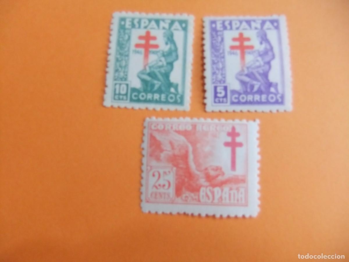 Sellos: 32 ESPA&Ntilde;A SPAIN ESPAGNE 1946 / PRO TUBERCULOSOS / EDIFIL1008 / 1010 MNH