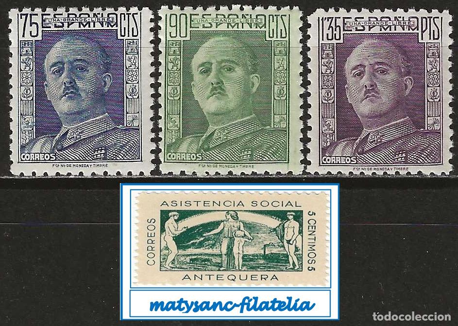 Selos: ESPA&Ntilde;A 1946-1947. EDIFIL 999/1001. SERIE COMPLETA &rdquo;GENERAL FRANCO&rdquo;. MNH***