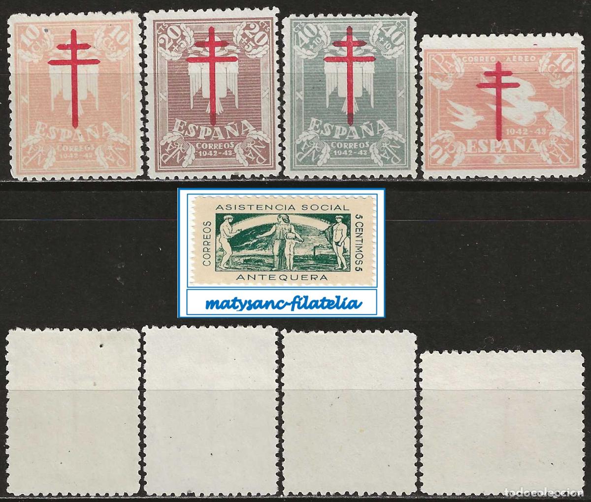 Briefmarken: ESPA&Ntilde;A 1942. EDIFIL 957/960. &rdquo;SERIE COMPLETA PRO TUBERCULOSOS&rdquo;. VER DESCRIPCI&Oacute;N.