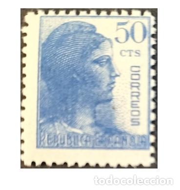 Sellos: Edifil 753 MNH SIN FIJASELLOS Espa&ntilde;a 1938 Alegoria de la Republica