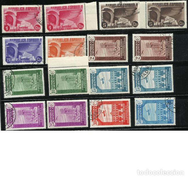 Sellos: Edifil 711-725 serie completa usados Asociacion Prensa Espa&ntilde;a 1936 los de la image