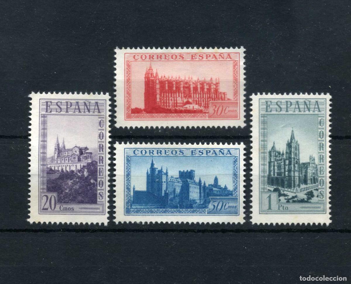 Sellos: XS- Guerra Civil 1938 Monumentos Hist&oacute;ricos Serie x4 sellos SIN HOJITA Ed. SH 847