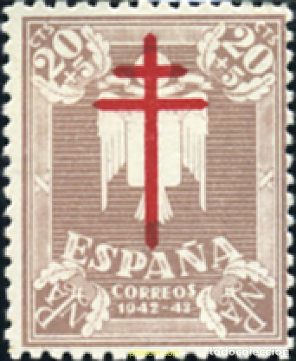 Sellos: 209028 HINGED ESPA&Ntilde;A 1942 ANTITUBERCULOSIS
