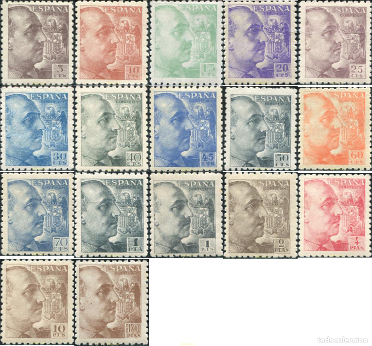 Sellos: 612402 HINGED ESPA&Ntilde;A 1940 GENERAL FRANCO