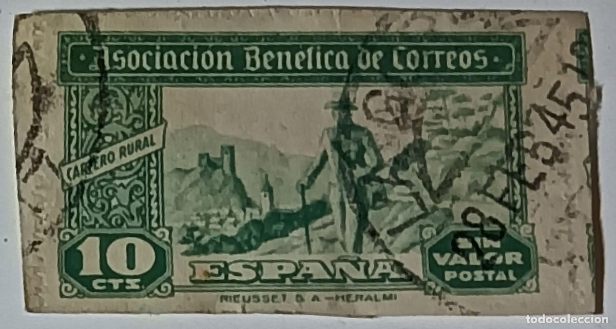 Sellos: VI&Ntilde;ETA BEN&Eacute;FICA &rdquo;ASOCIACI&Oacute;N BEN&Eacute;FICA DE CORREOS - CARTERO RURAL&rdquo; 10 C&Eacute;NTIMOS SIN VALOR POSTAL - 1944