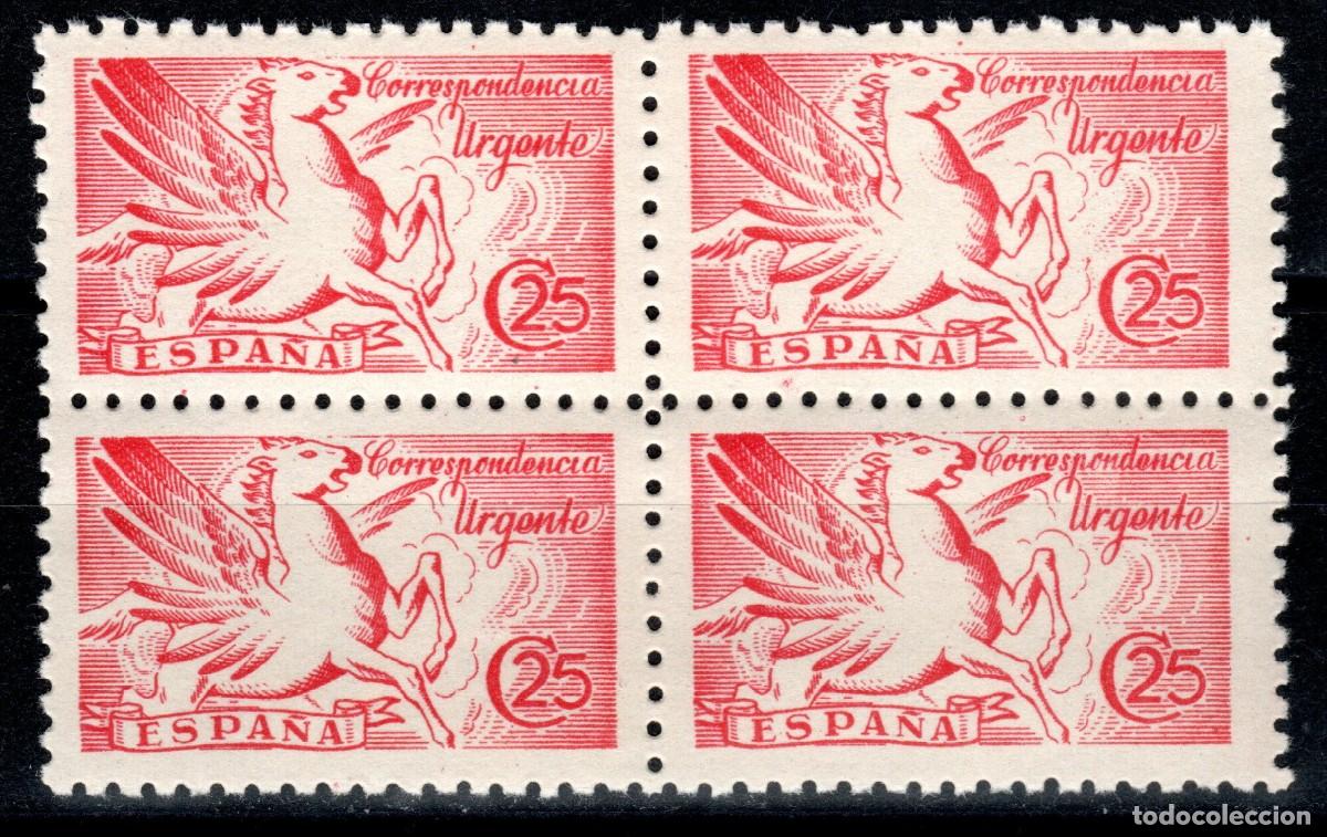 Sellos: EDIFIL 952 PEGASO 1942 (BLOQUE DE 4). MNH **
