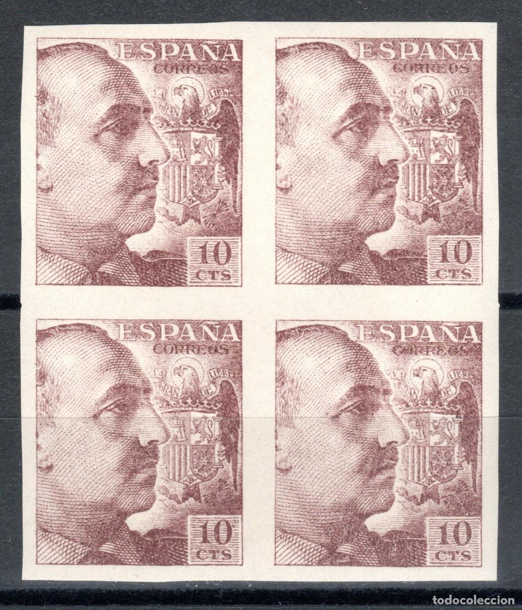 Sellos: EDIFIL 888 PRO TUBERCULOSOS 1939 (BLOQUE DE 4). SIN DENTAR. MNH **