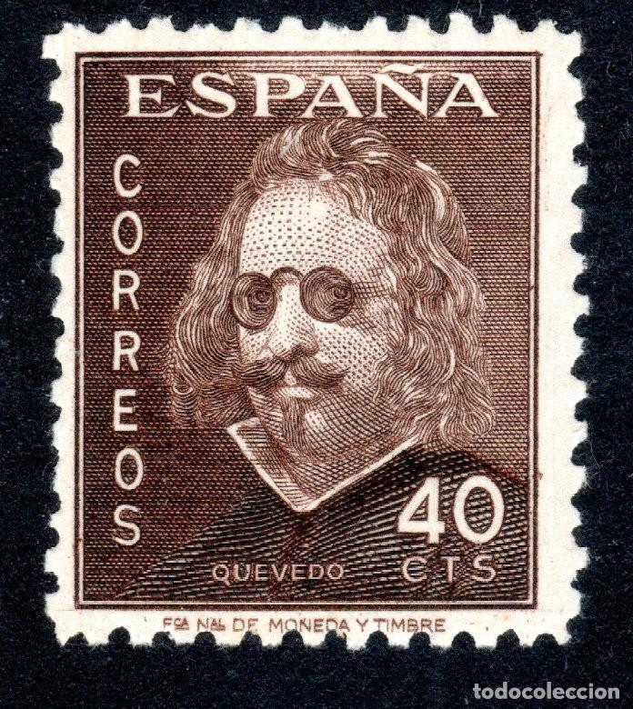 Sellos: EDIFIL 989 III CENTENARIO DE LA MUERTE DE QUEVEDO 1945. MNH **