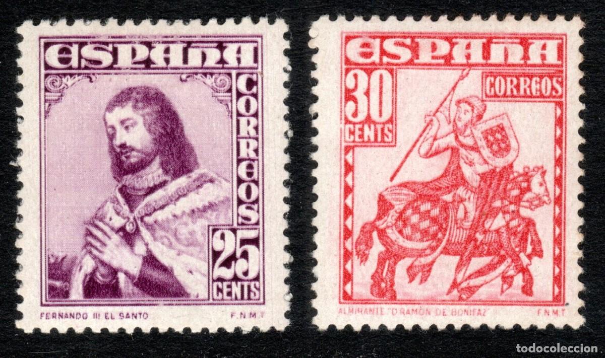 Sellos: EDIFIL 1033-1034 PERSONAJES 1948. FERNANDO III EL SANTO Y ALMIRANTE BONIFAZ. MNH ** (SALIDA: 0,01 &euro;)