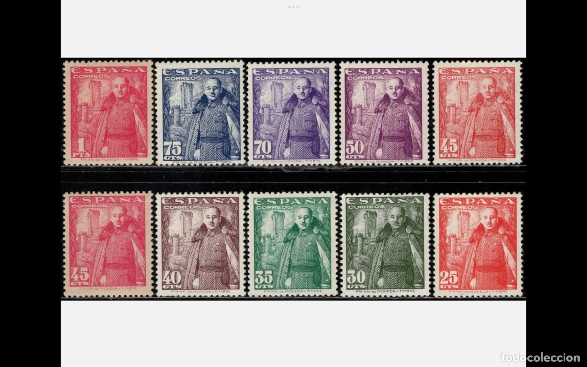 Timbres: ESPA&Ntilde;A - 1948-1954 - EDIFIL 1024/1032 - SERIE COMPLETA - MNH** - NUEVOS - FRANCO Y CASTILLO DE MOTA.