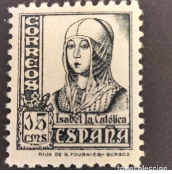Stamps: Edifil 820 nuevo sin fija sellos MNH Espa&ntilde;a 1937 40 AUTENTICOS Cifras Cid e Isabel