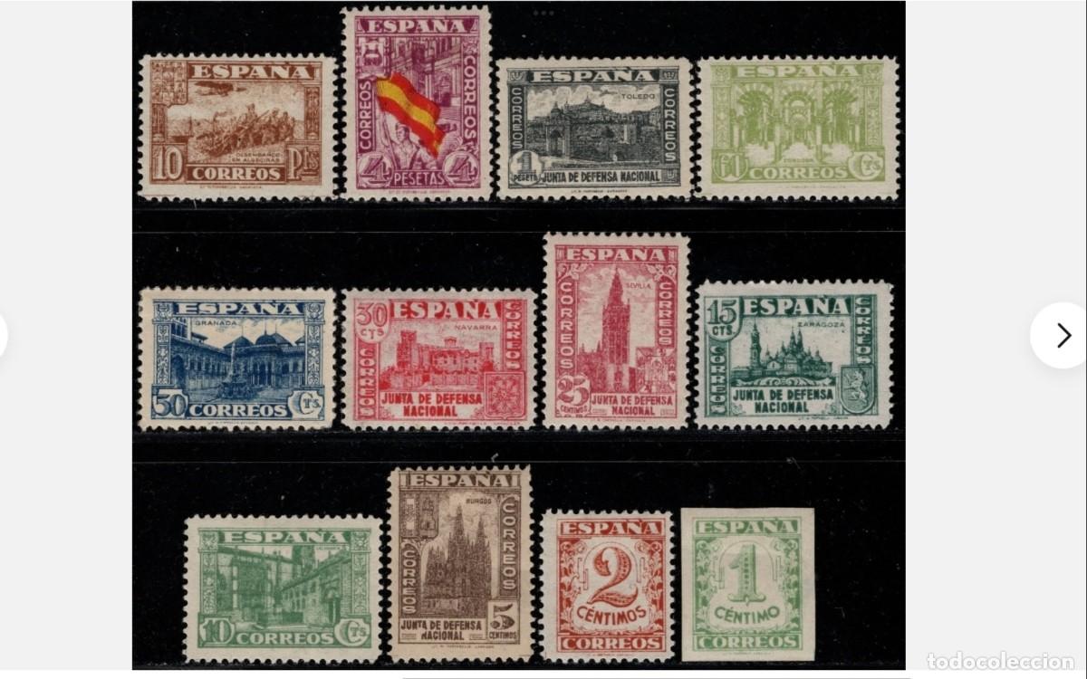 Sellos: ESPA&Ntilde;A - 1936/37 - ESTADO ESPA&Ntilde;OL - EDIFIL 802/813 - SERIE COMPLETA - MH* - NUEVOS