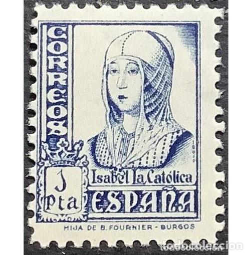 Stamps: Edifil 828 * nuevo Espa&ntilde;a 1937 Cifras Cid e Isabel II IMAGEN REAL nuevos con fija sellos