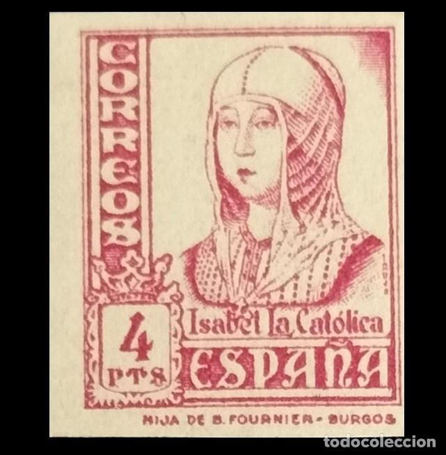 Francobolli: Edifil 829s sin dentar ** SIN FIJA SELLOS nuevo Espa&ntilde;a 1937 nuevos Cifras Cid e Isabel 829 s