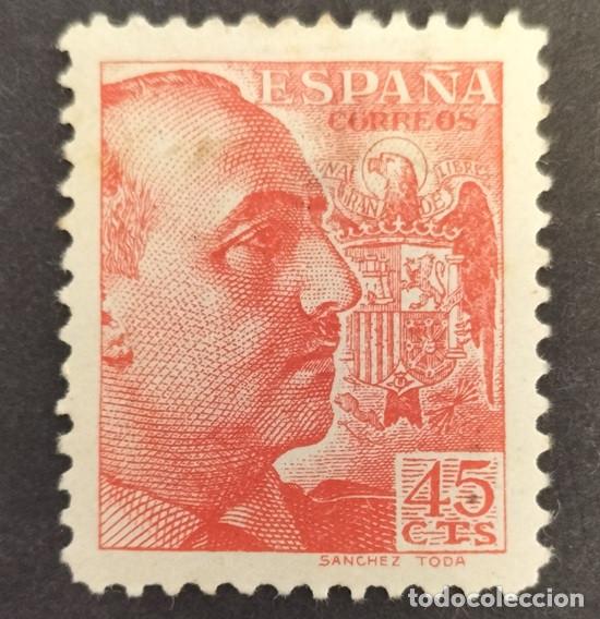 Sellos: Edifil 871 MNG Espa&ntilde;a 1939 sello nuevo serie General Franco Pie Sanchez Toda