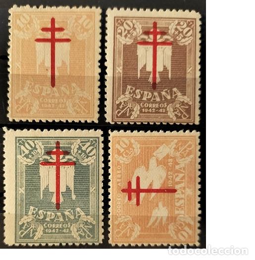 Sellos: Edifil 957- 960 MH Pro tuberculosos serie completa Esp&ntilde;a 1942