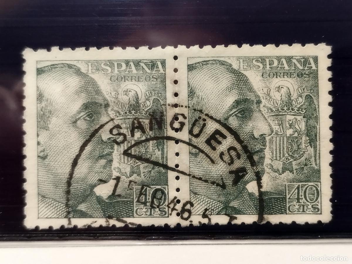 Sellos: SEV ESPA&Ntilde;A. EDIFIL 925. EN PAREJA. FECHADOR SANG&Uuml;ESA. NAVARRA. LUJO