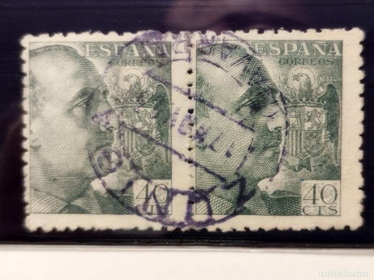 Timbres: SEV ESPA&Ntilde;A. EDIFIL 925. EN PAREJA. FECHADOR VIOLETA DE ZU&Ntilde;IGA. NAVARRA. BONITO