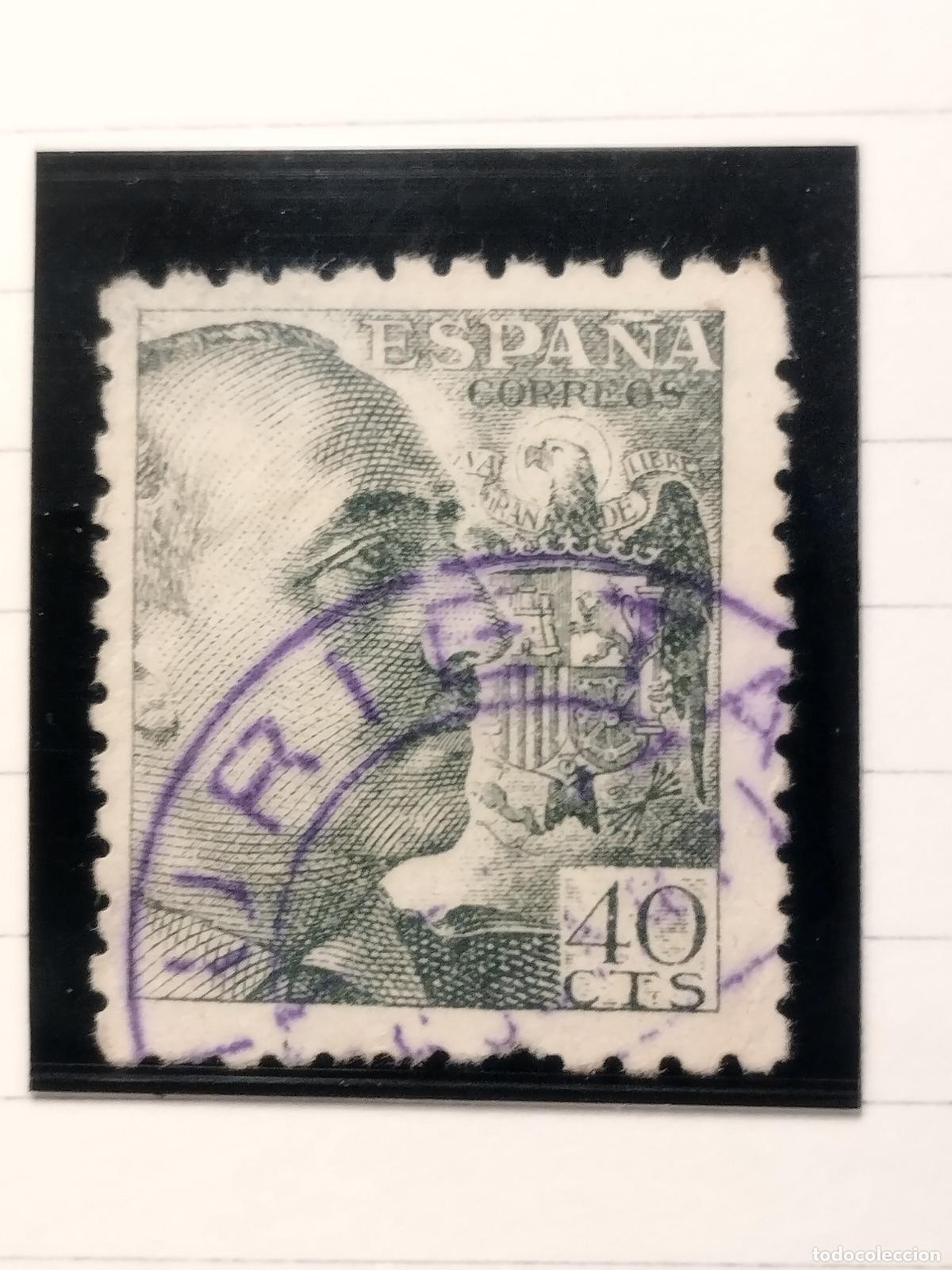 Timbres: SEV ESPA&Ntilde;A. EDIFIL 925. FECHADOR VIOLETA DE MURIETA. NAVARRA. BONITO.