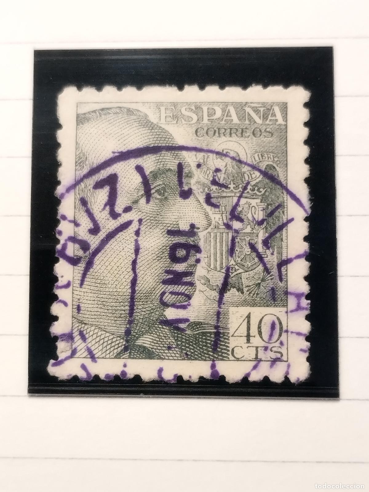 Selos: SEV ESPA&Ntilde;A. EDIFIL 925. FECHADOR VIOLETA DE VELILLA DE EBRO. ZARAGOZA. BONITO Y RARO