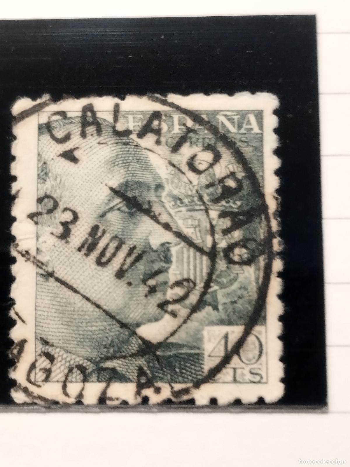 Timbres: SEV ESPA&Ntilde;A. EDIFIL 925. FECHADOR DE CALATORAO. ZARAGOZA. LUJO Y RARO.