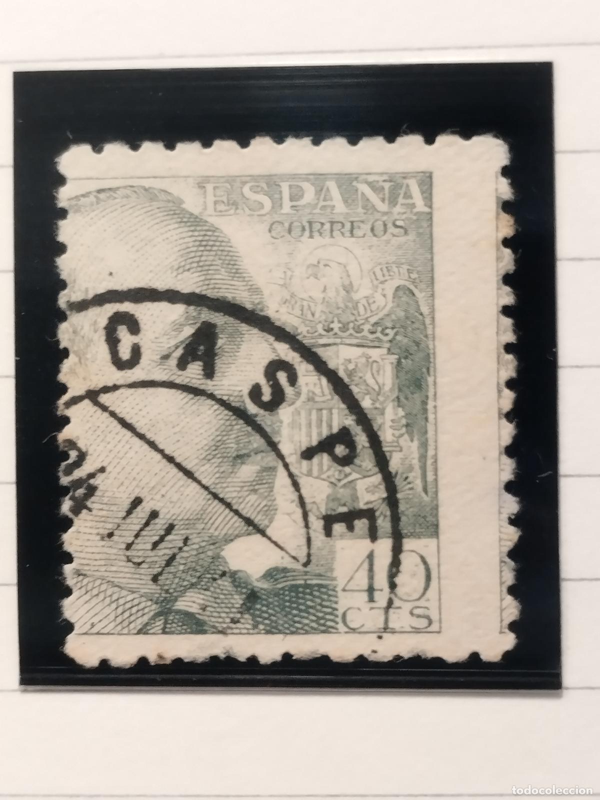 Stamps: SEV ESPA&Ntilde;A. EDIFIL 925. FECHADOR DE CASPE. ZARAGOZA. LUJO.