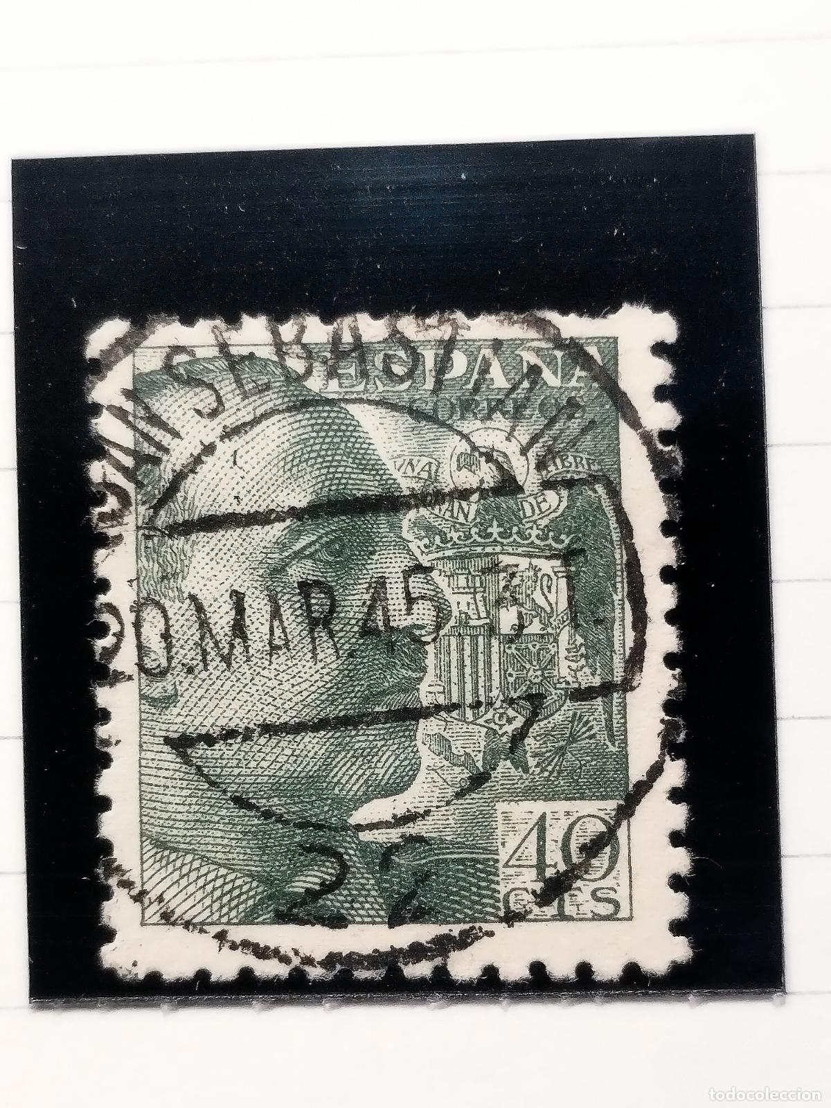 Stamps: SEV ESPA&Ntilde;A. EDIFIL 925. FECHADOR DE SAN SEBASTIAN. VIZCAYA. BONITO. 20/03/1945