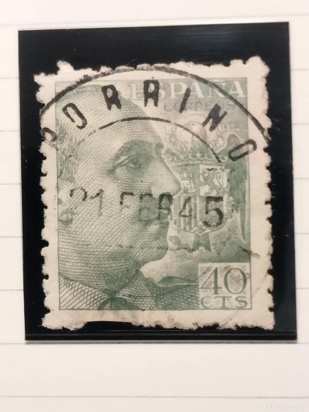 Selos: SEV ESPA&Ntilde;A. EDIFIL 925. FECHADOR DE PORRI&Ntilde;O. PONTEVEDRA. BONITO Y RARO. 21/02/1945