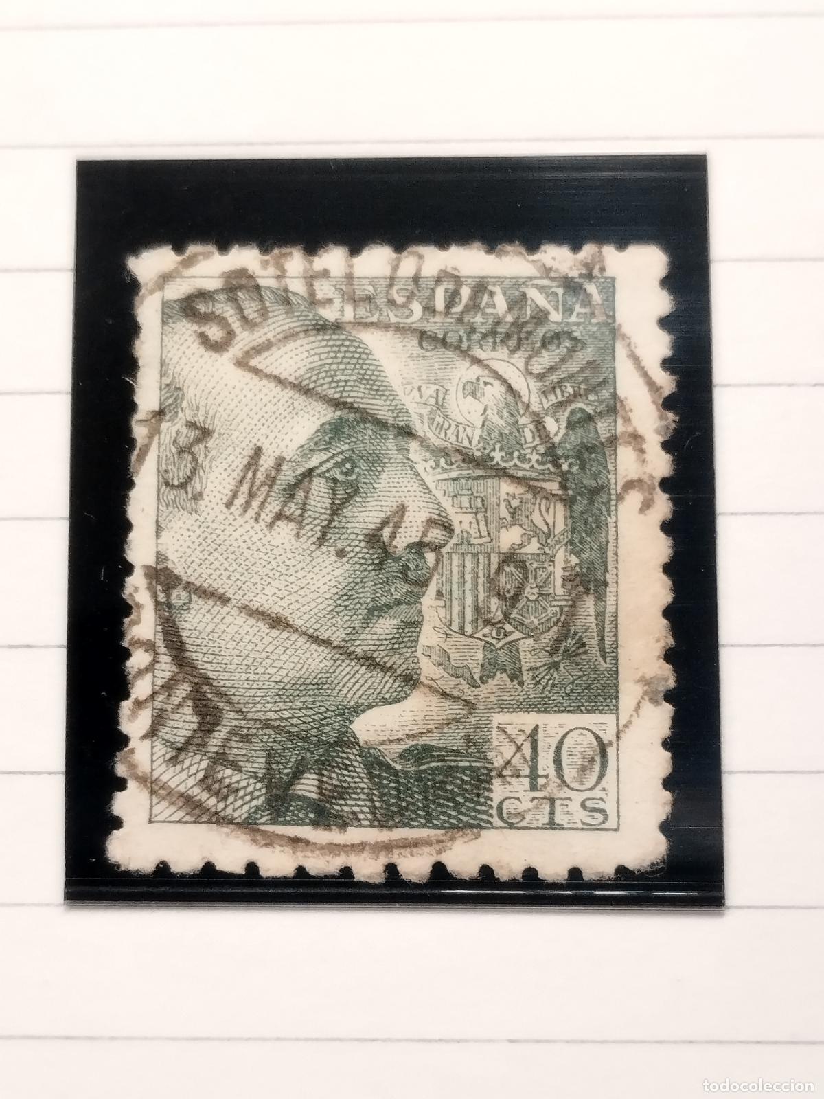 Sellos: SEV ESPA&Ntilde;A. EDIFIL 925. FECHADOR DE SOTELO DEL MONTE. PONTEVEDRA. LUJO Y RARISIMO. 13/05/1943