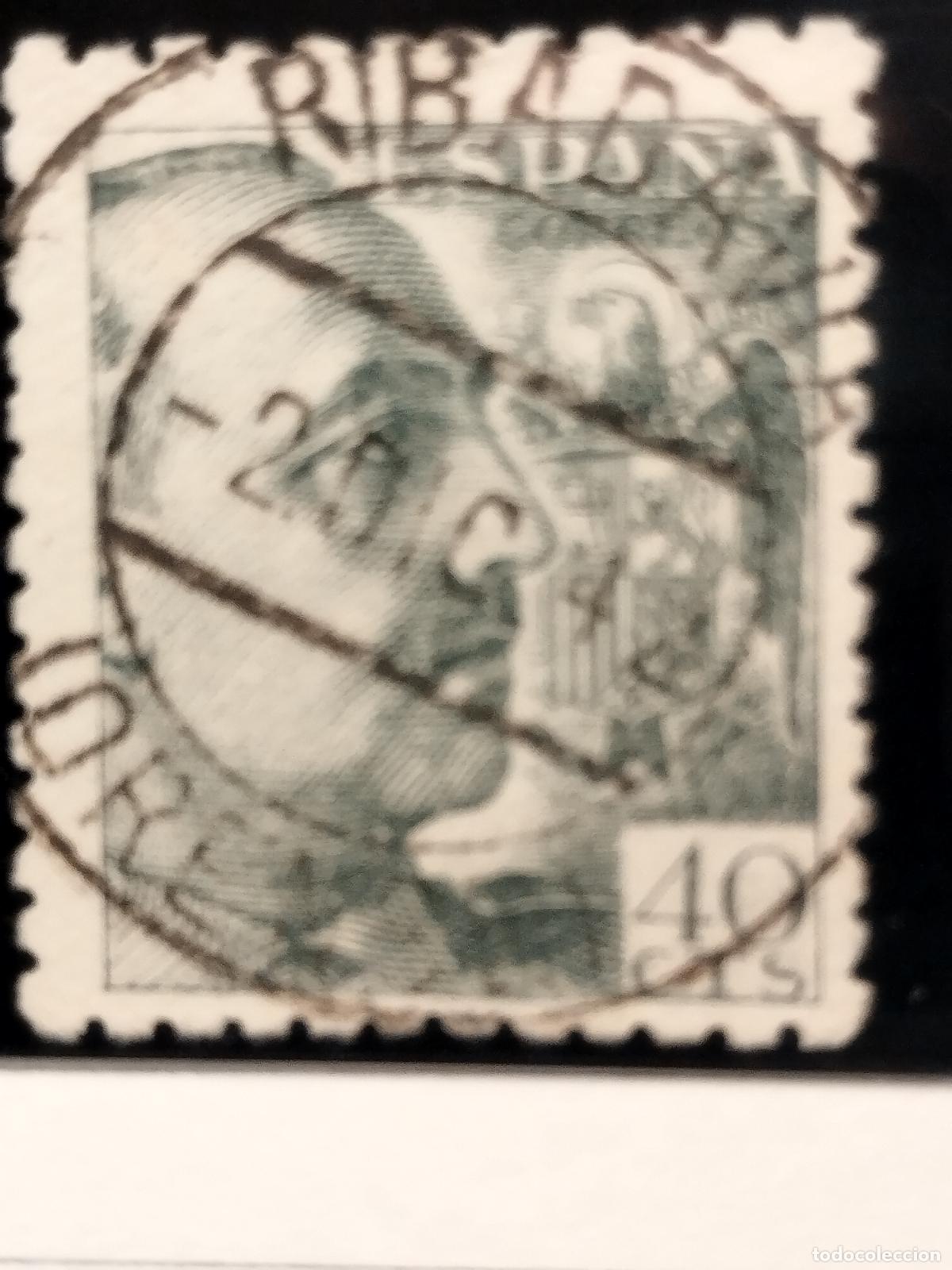 Francobolli: SEV ESPA&Ntilde;A. EDIFIL 925. FECHADOR DE RIBADAVIA. ORENSE. BONITO. 02/12/1944