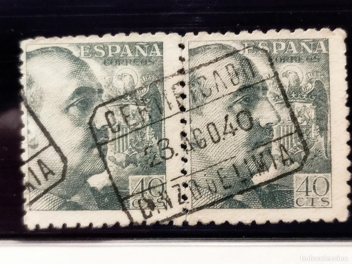 Francobolli: SEV ESPA&Ntilde;A. EDIFIL 925. PAREJA. FECHADOR DE CERTIFICADO DE GINZO DE LIMIA. ORENSE. LUJO. 23/08/1940