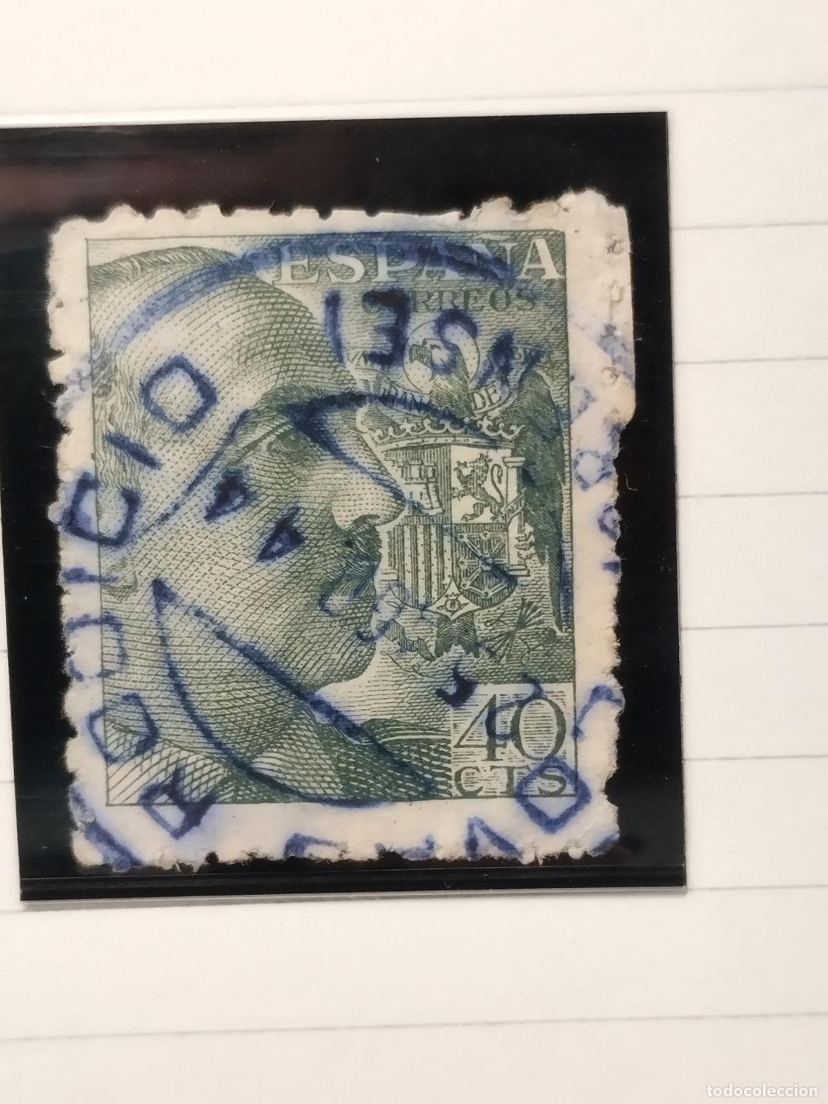 Sellos: SEV ESPA&Ntilde;A. EDIFIL 925. FECHADOR VIOLETA DE LOVAS RODICIO. ORENSE. LUJO Y RARISIMO. 25/08/1944