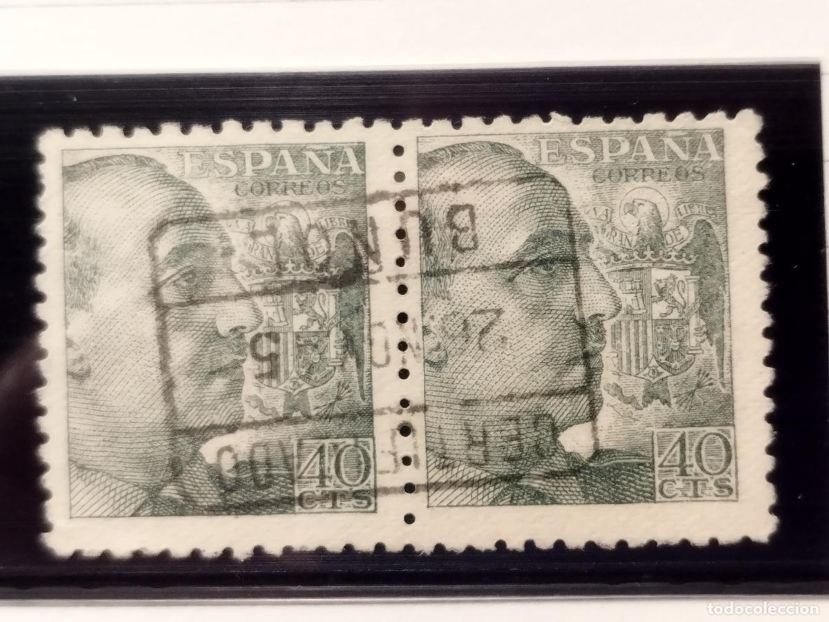 Timbres: SEV ESPA&Ntilde;A. EDIFIL 925. EN PAREJA. FECHADOR DE CERTIFICADO DE BU&Ntilde;OL. VALENCIA 26/11/1945