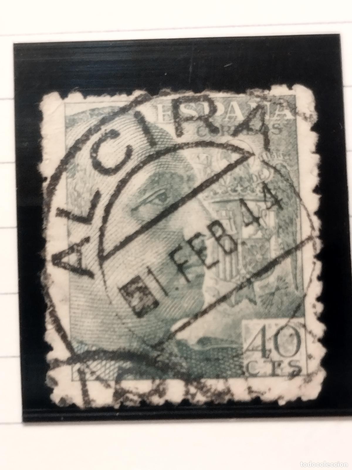 Sellos: SEV ESPA&Ntilde;A. EDIFIL 925. FECHADOR DE ALCIRA. VALENCIA. LUJO. 01/02/1944