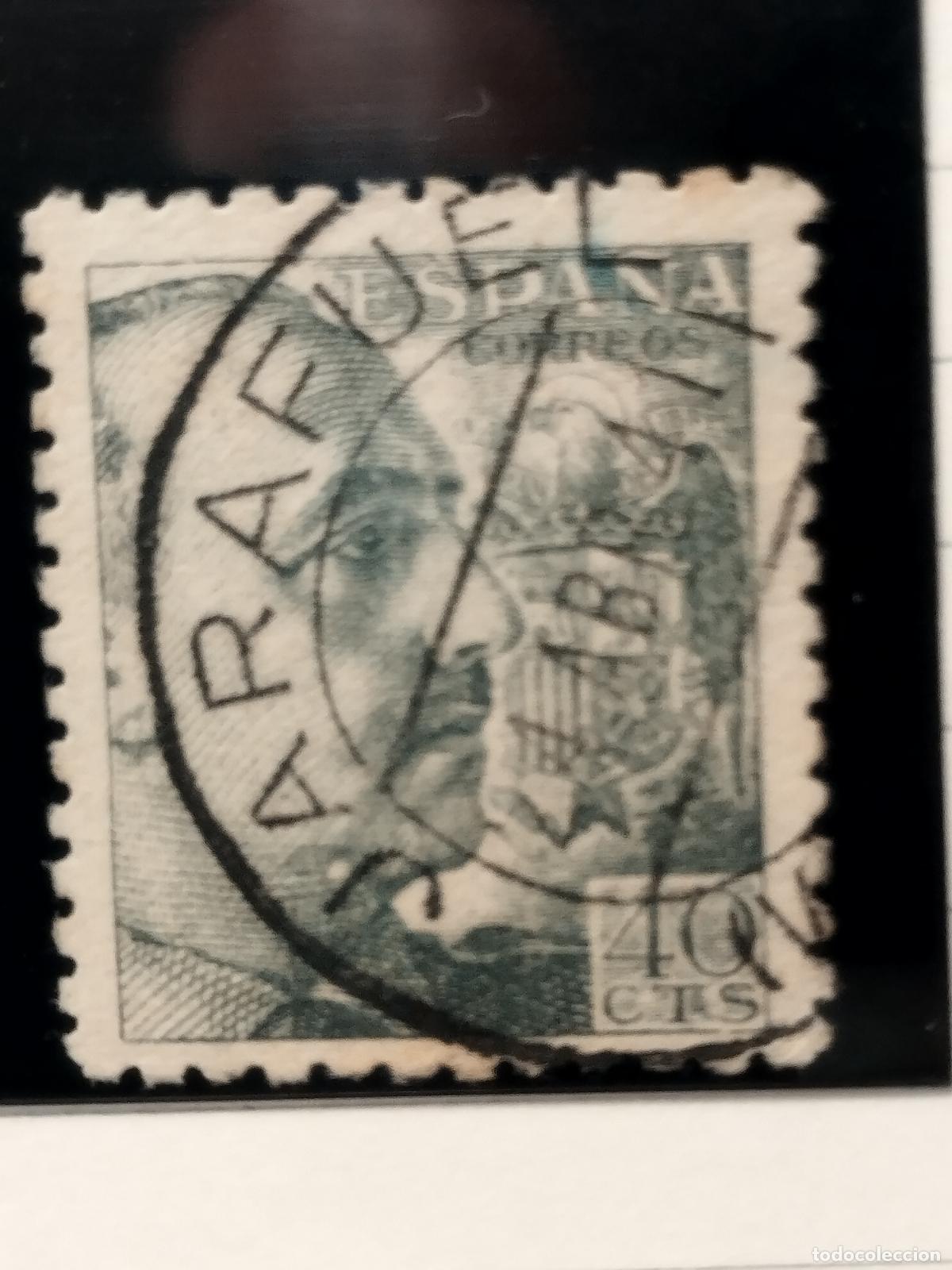 Timbres: SEV ESPA&Ntilde;A. EDIFIL 925. FECHADOR DE JARAFUEL. VALENCIA. LUJO Y RARISIMO. 21/04/1941