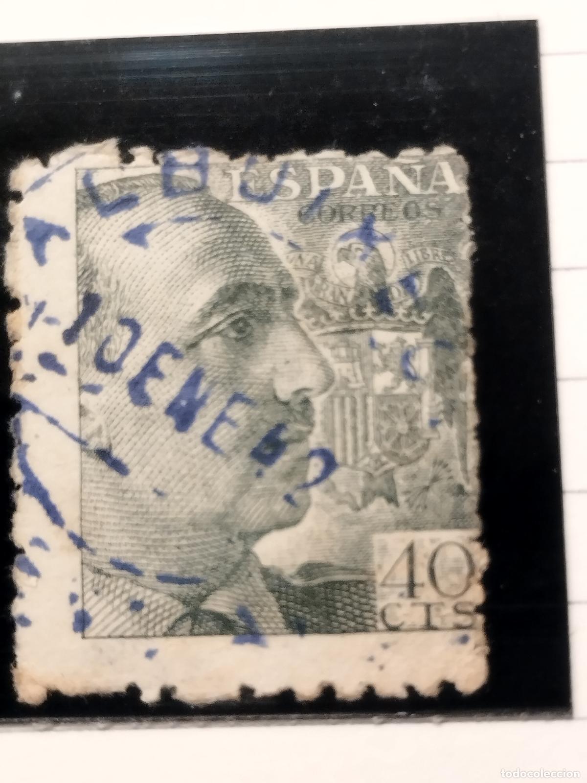 Selos: SEV ESPA&Ntilde;A. EDIFIL 925. FECHADOR AZUL DE ALBUIXECH. VALENCIA. RARISIMO. 10/01/1942