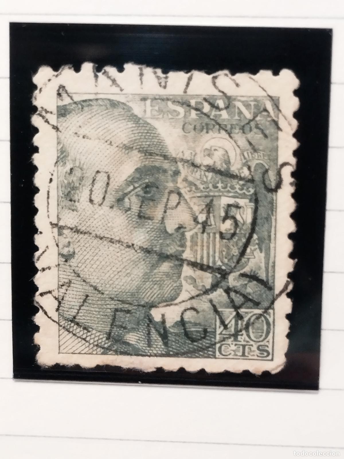 Sellos: SEV ESPA&Ntilde;A. EDIFIL 925. FECHADOR DE MANISES. VALENCIA. LUJO. 20/09/1945