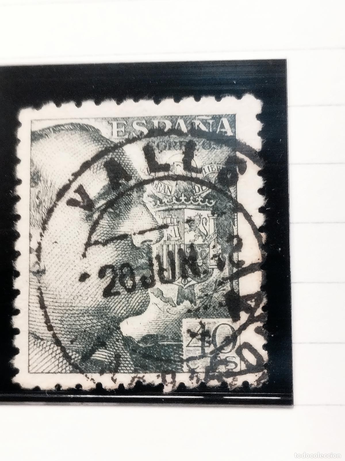 Timbres: SEV ESPA&Ntilde;A. EDIFIL 925. FECHADOR DE VALLS. TARRAGONA. LUJO. 20/06/1942