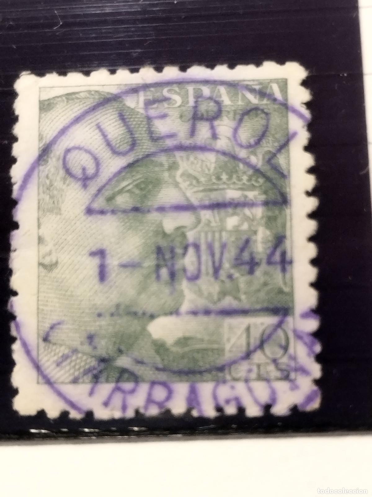 Francobolli: SEV ESPA&Ntilde;A. EDIFIL 925. FECHADOR EN VIOLETA DE QUEROL. TARRAGONA. LUJO Y RARO. 01/11/1944