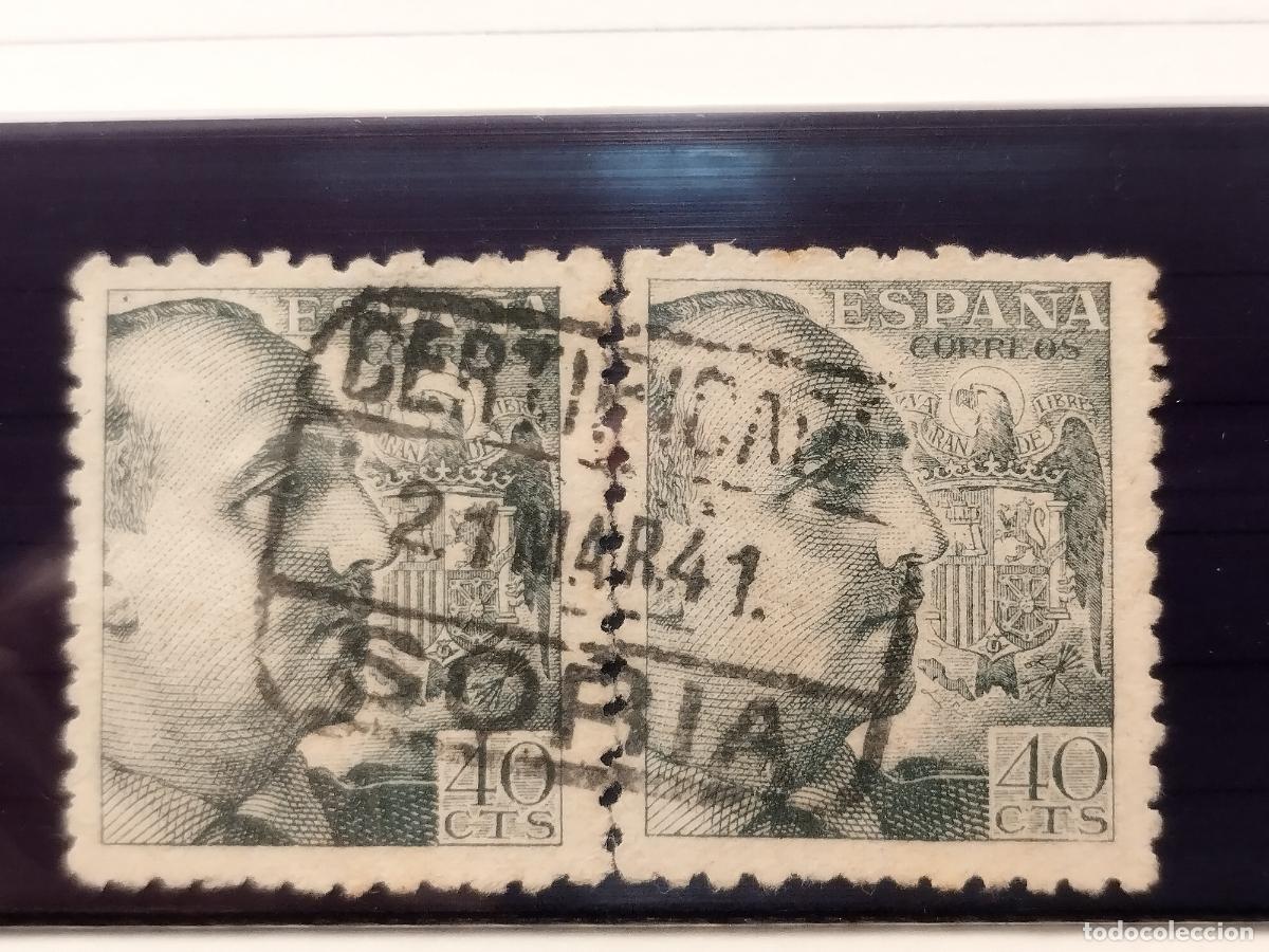 Francobolli: SEV ESPA&Ntilde;A. EDIFIL 925. EN PAREJA. FECHADOR DE CERTIFICADO DE SORIA. LUJO. 21/03/1941