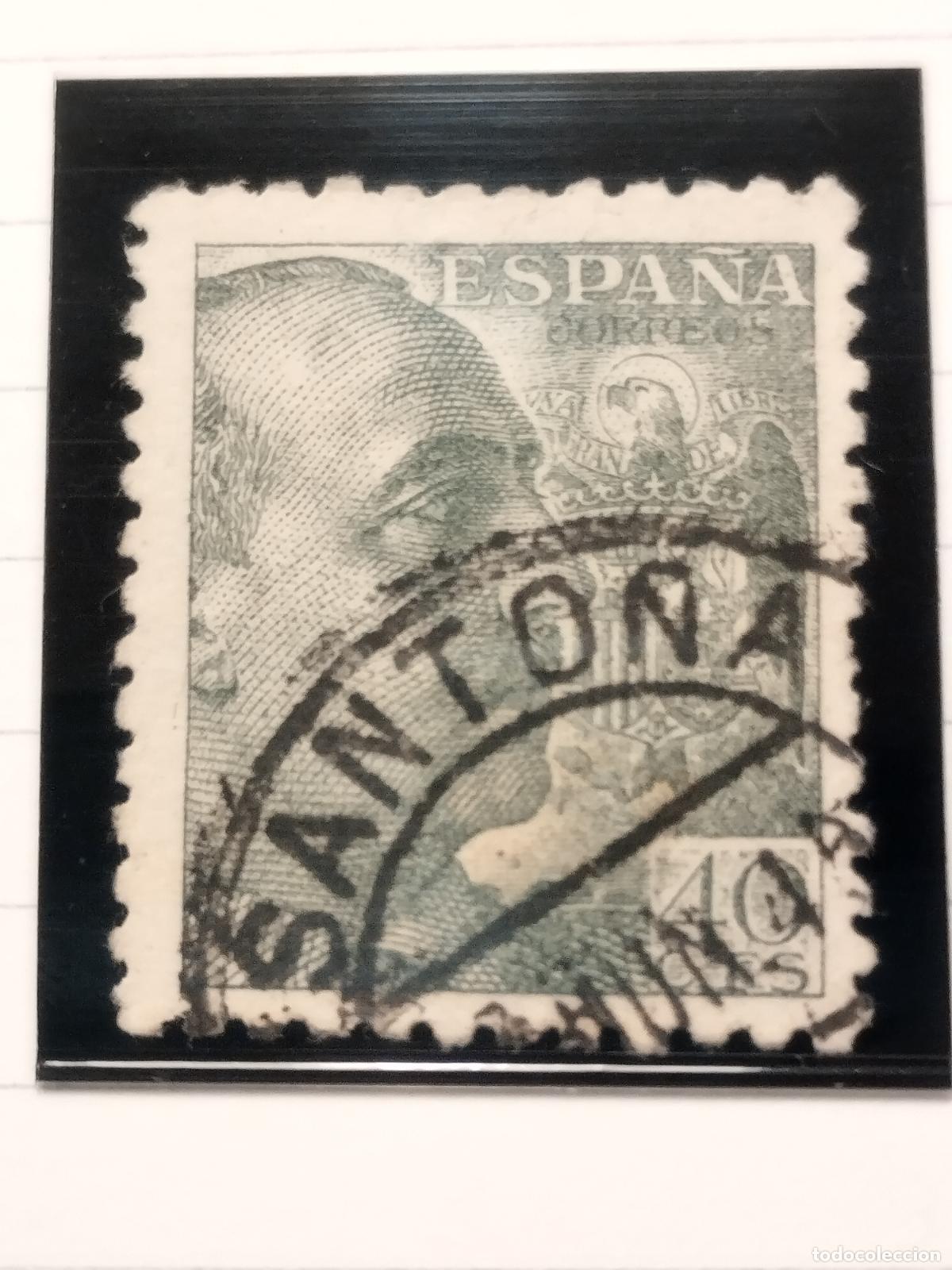 Sellos: SEV ESPA&Ntilde;A. EDIFIL 925. FECHADOR DE SANTO&Ntilde;A. SANTANDER. LUJO
