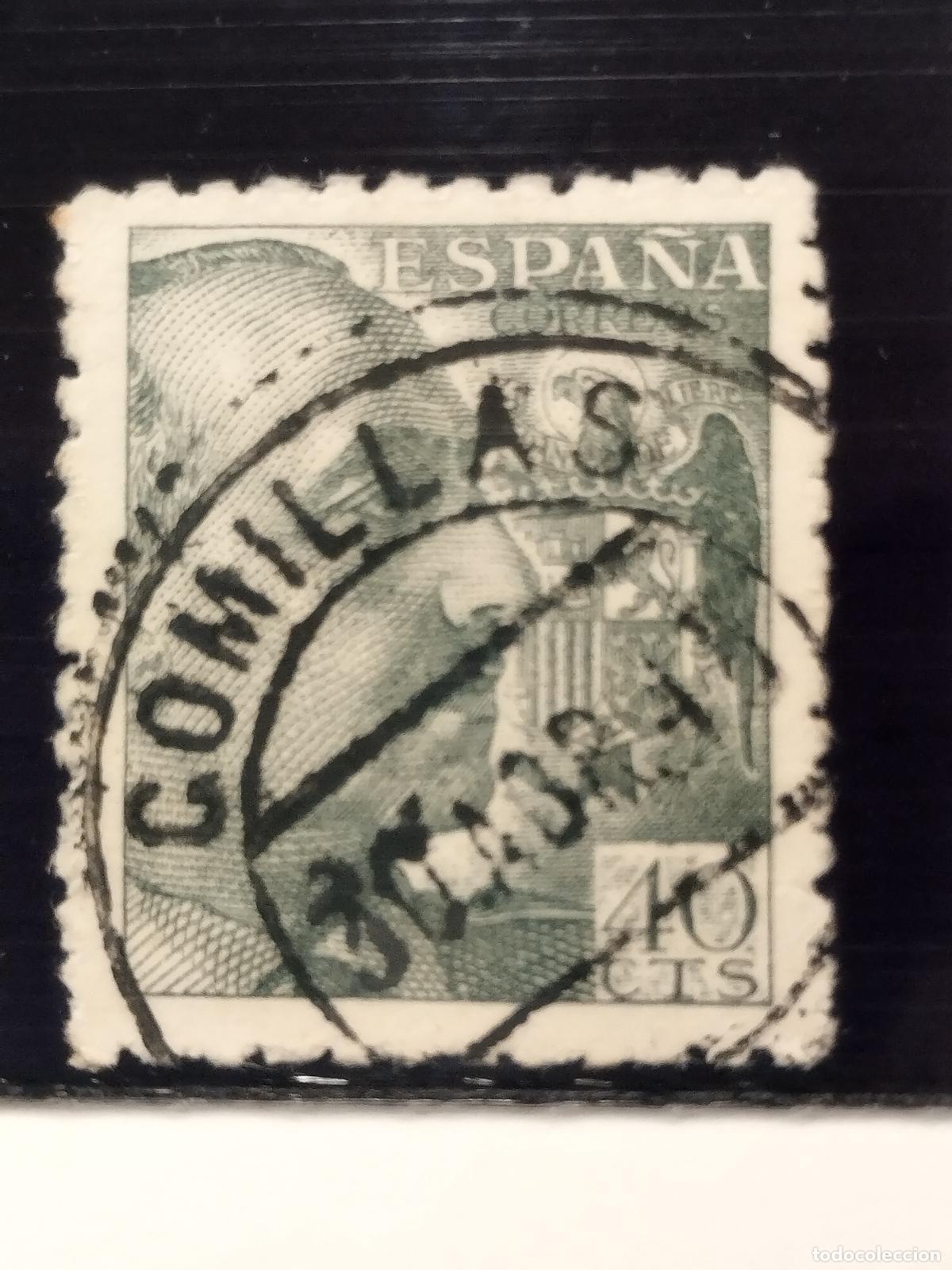 Sellos: SEV ESPA&Ntilde;A. EDIFIL 925. FECHADOR DE COMILLAS. SANTANDER. LUJO. 30/04/1941