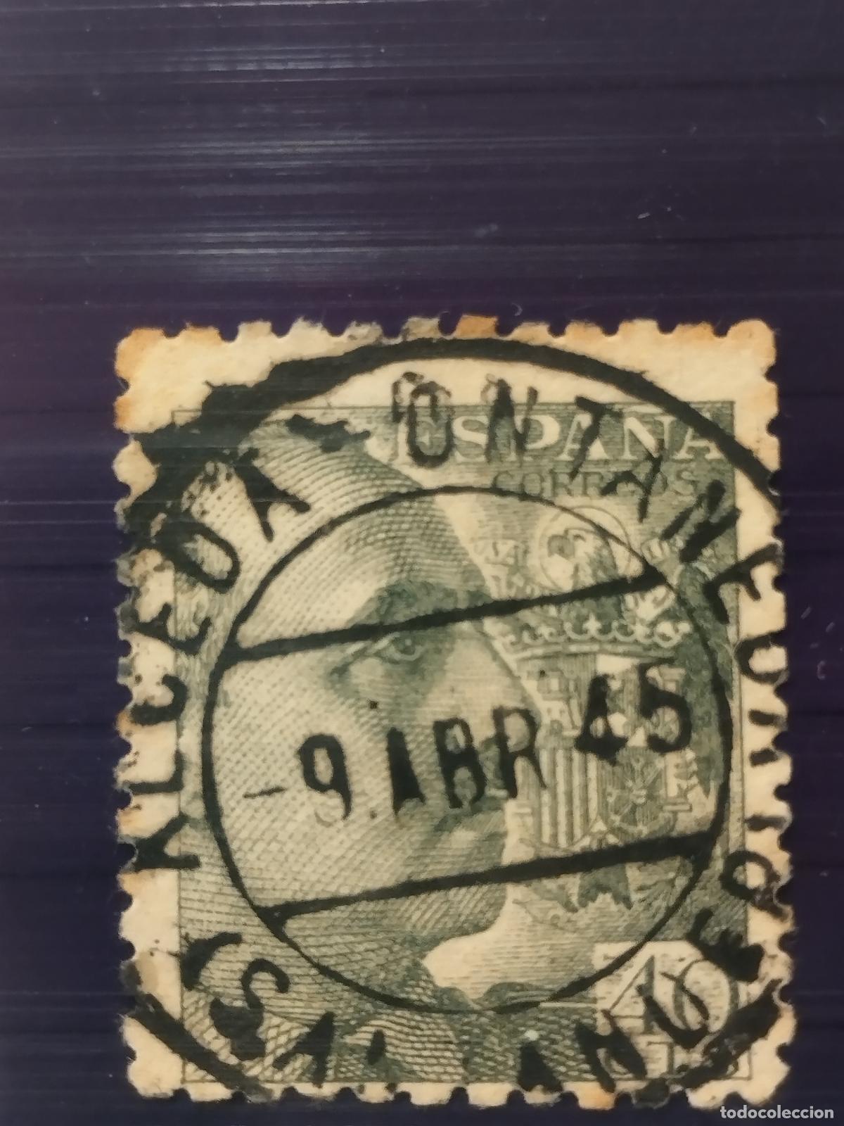 Francobolli: SEV ESPA&Ntilde;A. EDIFIL 925. FECHADOR DE ALCEDA-ONTANEDA. SANTANDER. LUJO Y RARISIMO. 09/04/1945