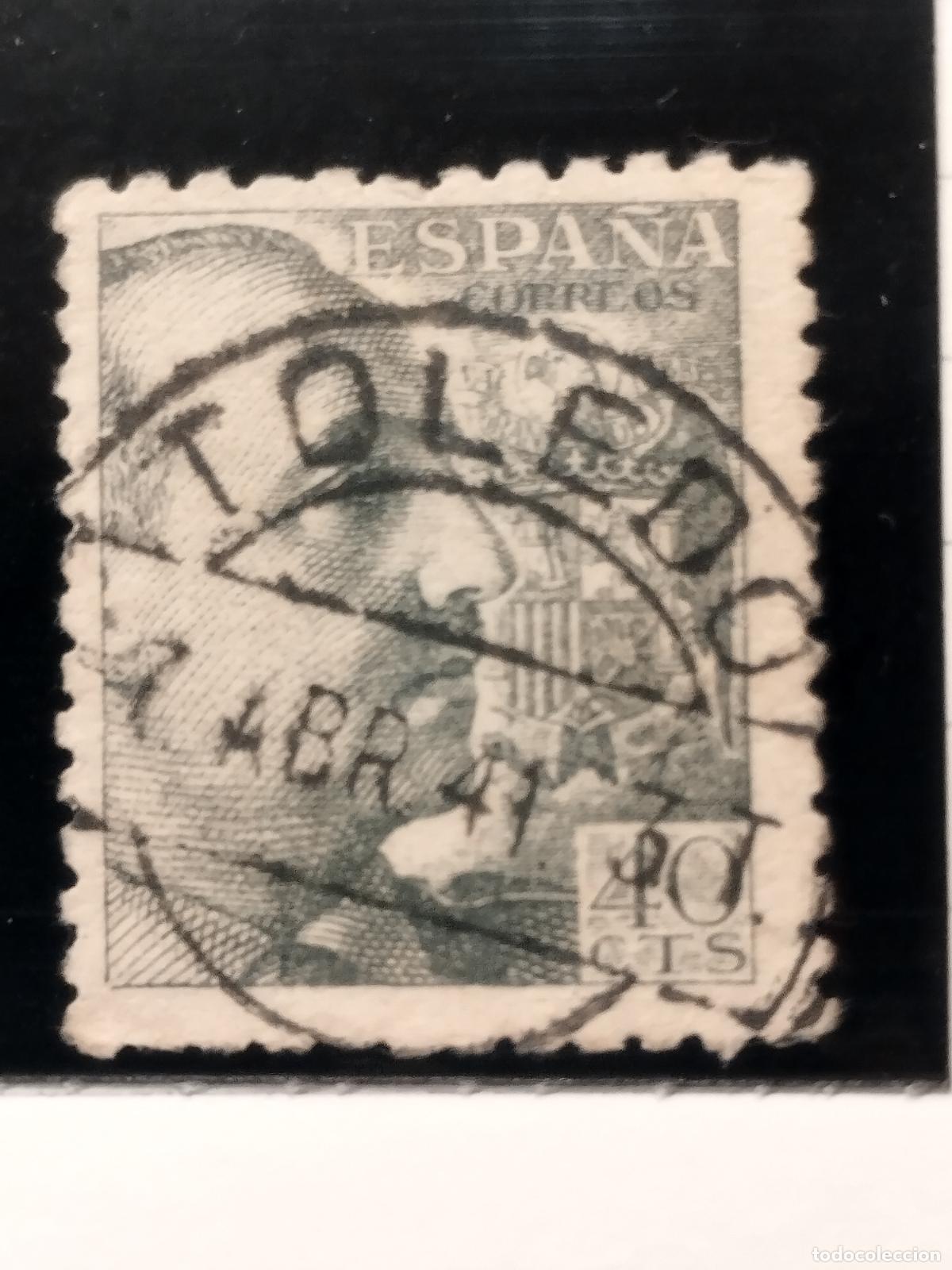 Sellos: SEV ESPA&Ntilde;A. EDIFIL 925. FECHADOR DE TOLEDO. LUJO. 07/04/1941.