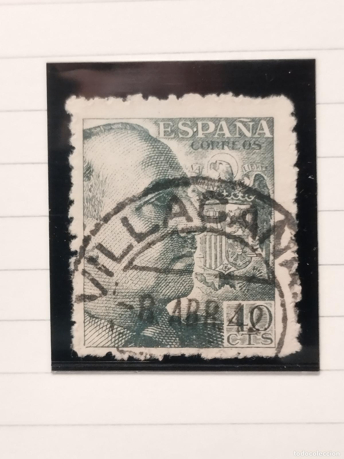 Sellos: SEV ESPA&Ntilde;A. EDIFIL 925. FECHADOR DE VILLACA&Ntilde;AS. TOLEDO. LUJO Y MUY RARO. 08/04/1942