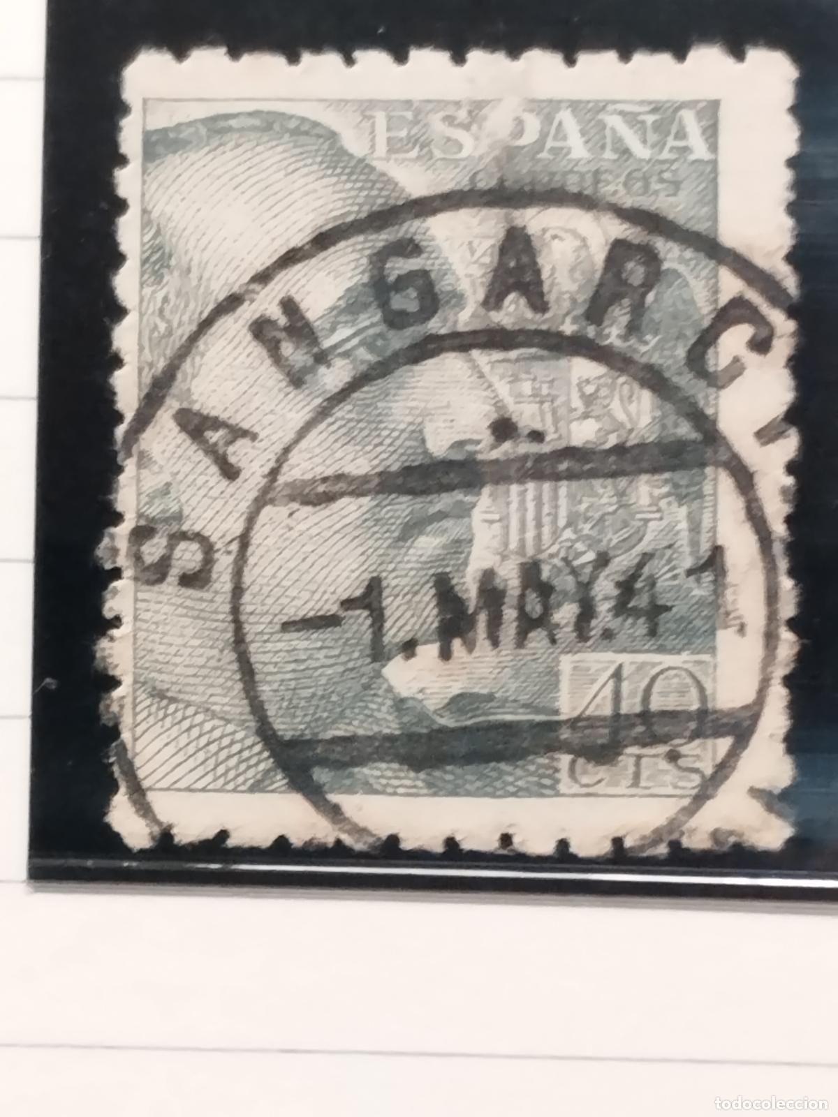 Sellos: SEV ESPA&Ntilde;A. EDIFIL 925. FECHADOR DE SANGARCIA. SEGOVIA. BONITO Y RARO. 01/05/1941