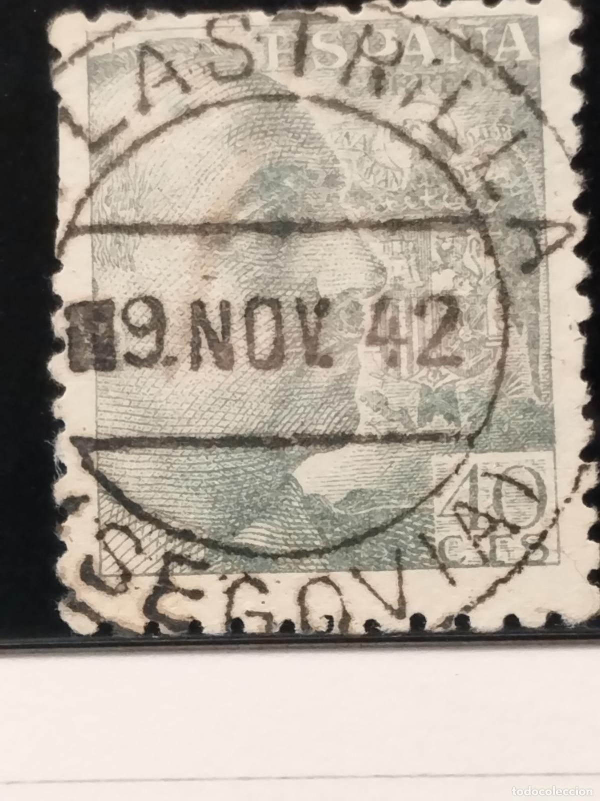 Sellos: SEV ESPA&Ntilde;A. EDIFIL 925. FECHADOR DE LA LASTRILLA. SEGOVIA. BONITO Y RARO. 09/11/1942