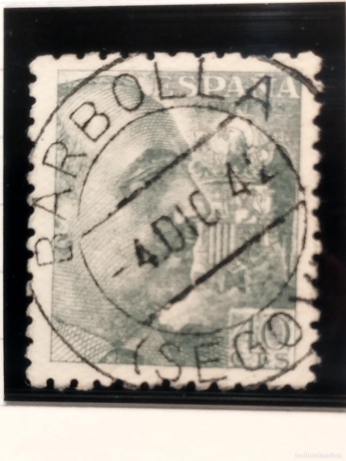 Sellos: SEV ESPA&Ntilde;A. EDIFIL 925. FECHADOR DE BARBOLLA. SEGOVIA. LUJO Y RARISIMO. 04/12/1945