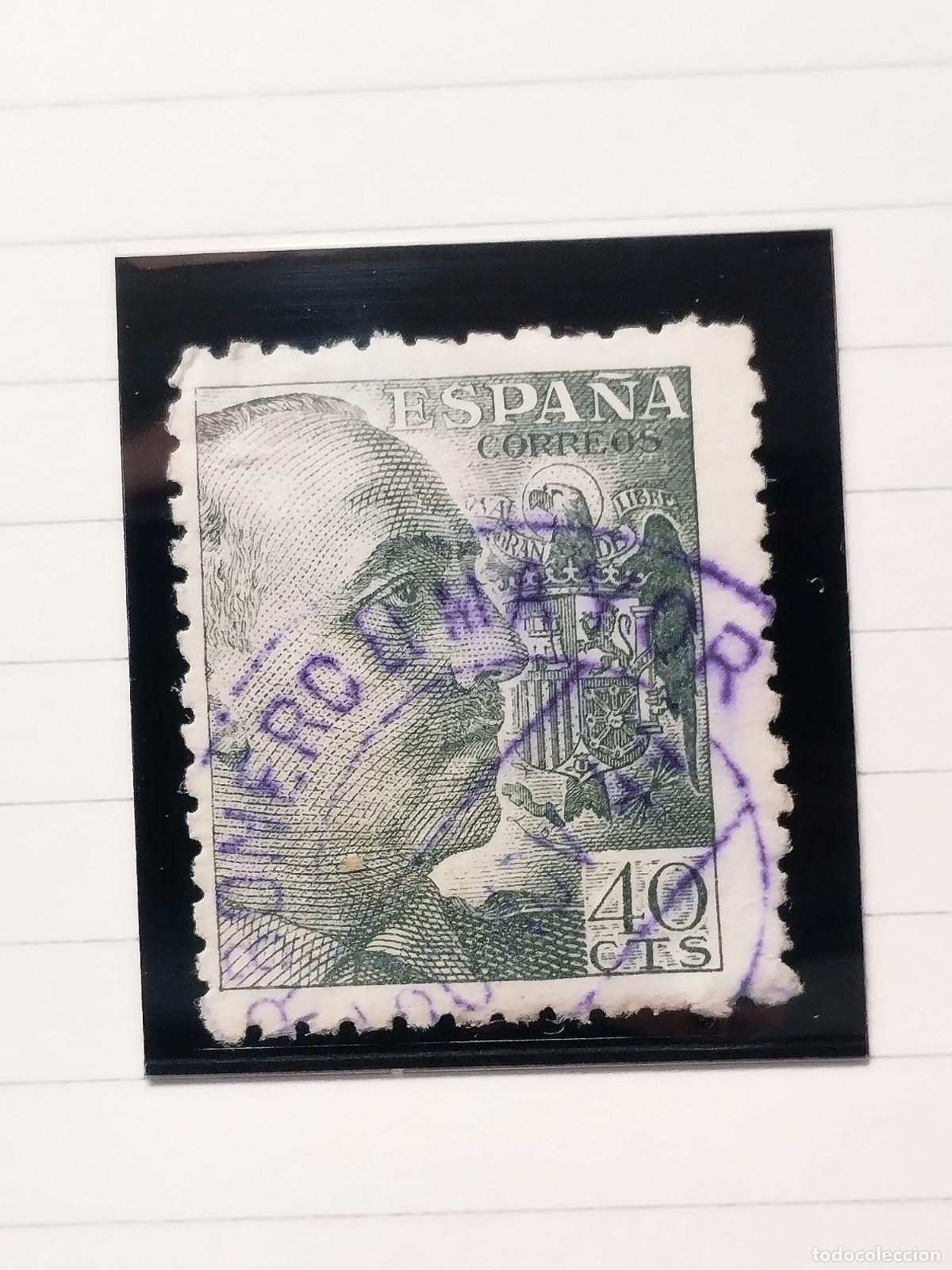 Sellos: SEV ESPA&Ntilde;A. EDIFIL 925. FECHADOR VIOLETA CARBONERO EL MAYOR. SEGOVIA. BONITO Y RARISIMO. 20/11/1944